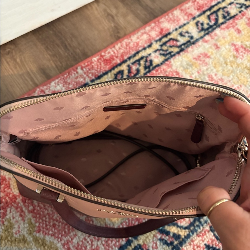 Kate Spade Two-Tone Pink and Burgundy Satchel - Picture 3 of 5